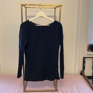 Theory, Ribbed Grey/Black Sweater